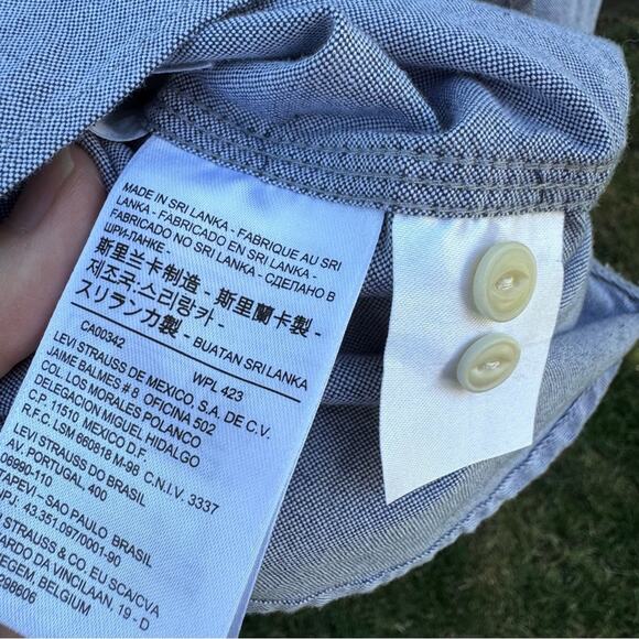 Levi's 50th Super Bowl Button Down Blue Shirt Men's Size XXXL - Picture 11 of 12